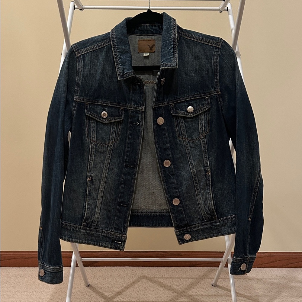 American Eagle Denim Jacket With Button Details - image 1